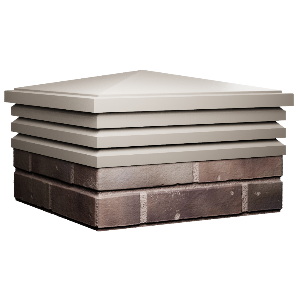 Колпак Zking Бона ХайТек Бежевый на столб 2х2 кирпича (513х513мм) в Бишкеке фото