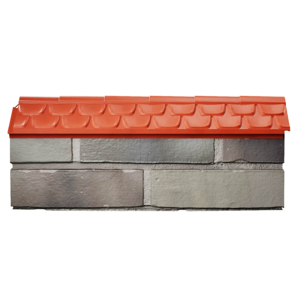 Парапет Zking Эльбрус Красный с посадкой на 0.5 кирпича (130мм) в Бишкеке фото