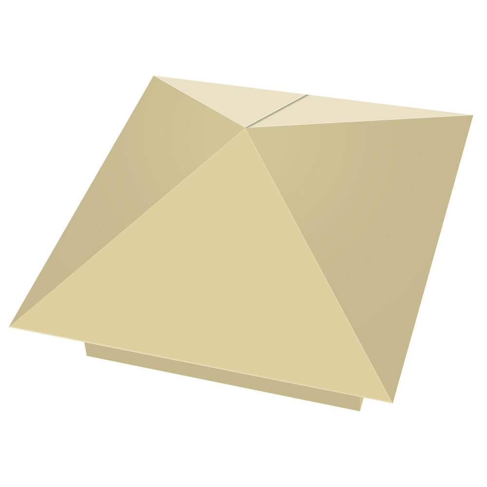 Колпак металлический 400х400мм RAL1014 Бежевый заборный Бишкек фото