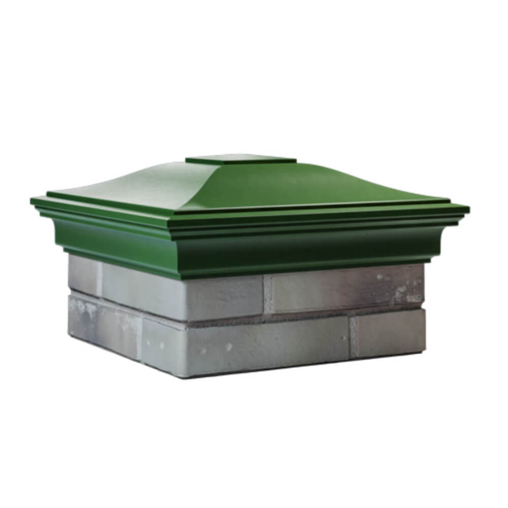 Колпак Zking Монблан Зеленый на столб 1.5х1.5 еврокирпича 0.7НФ (355х355мм) в Бишкеке фото