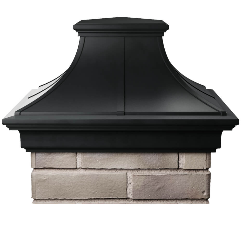 Колпак Zking Монблан Премиум Черный на столб 1.5х1.5 кирпича (385х385мм) Бишкек фото