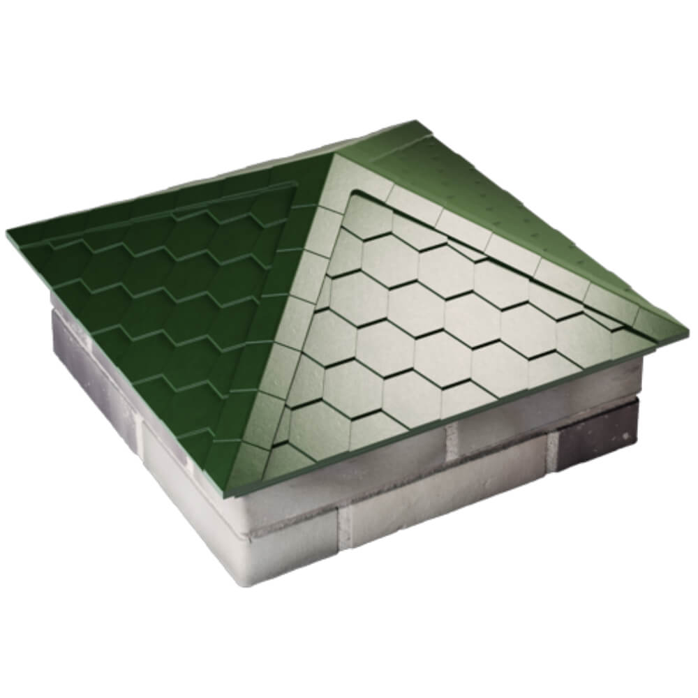 Колпак Zking Эверест Зеленый на столб 2х2 кирпича (535х535мм) Бишкек фото