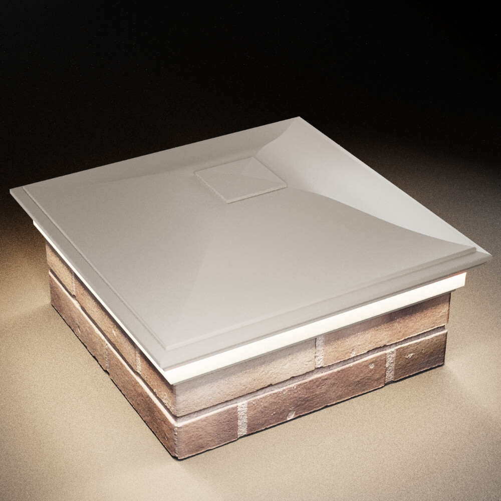 Колпак Zking Монблан Бежевый на столб 2х2 кирпича (515х515мм) c подсветкой в Бишкеке фото