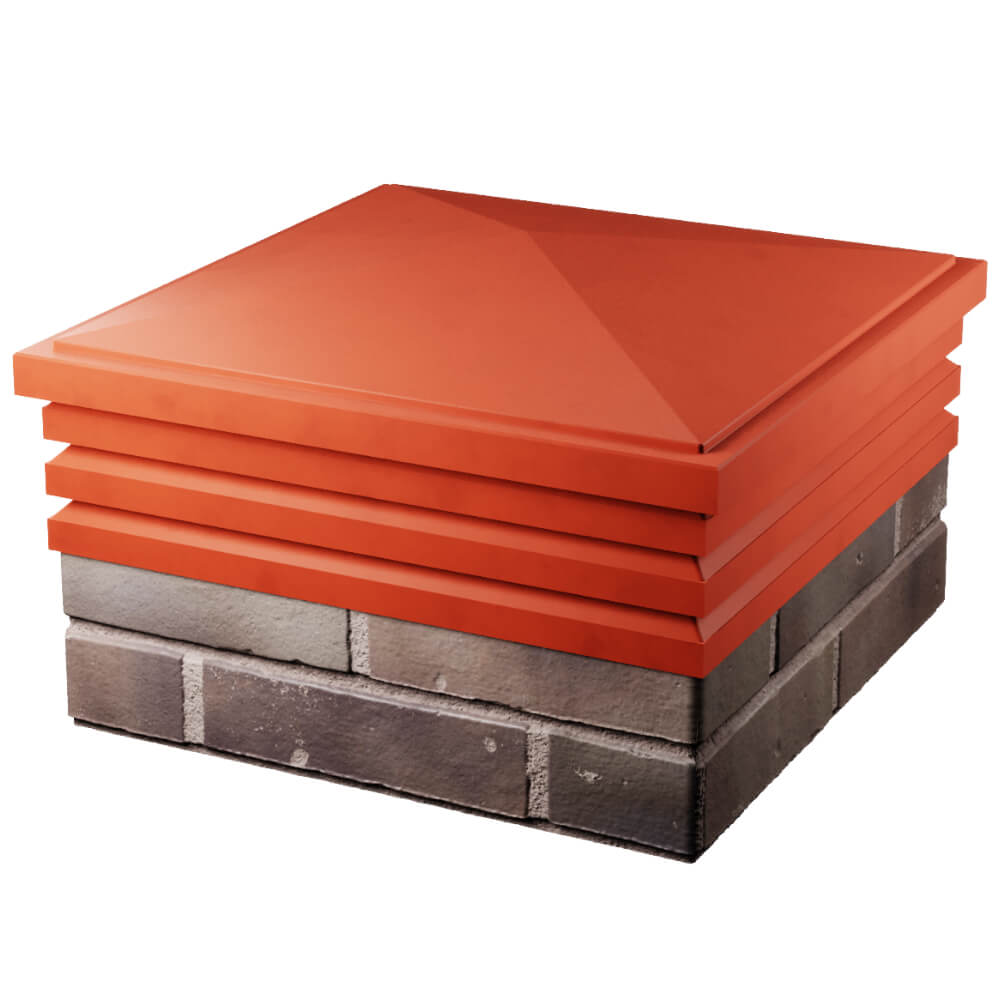 Колпак Zking Бона ХайТек Красный на столб 2х2 кирпича (513х513мм) в Бишкеке фото