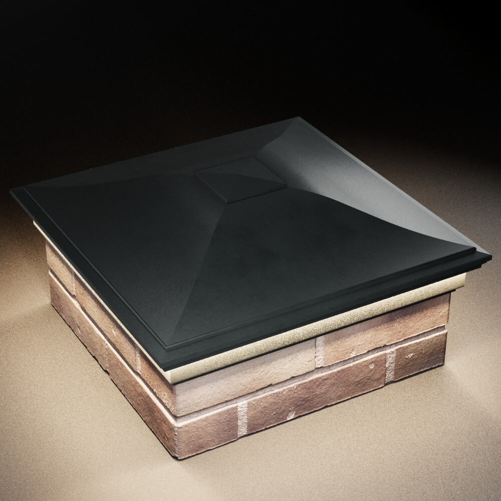 Колпак Zking Монблан Черный на столб 2х2 кирпича (515х515мм) c подсветкой в Бишкеке фото