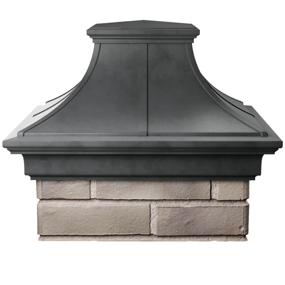 Колпак Zking Монблан Премиум Серый на столб 1.5х1.5 кирпича (385х385мм) Бишкек фото