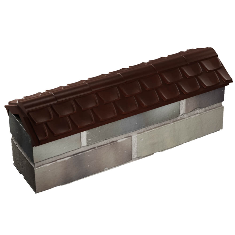 Парапет Zking Эльбрус Коричневый с посадкой на 0.5 кирпича (130мм) в Бишкеке фото