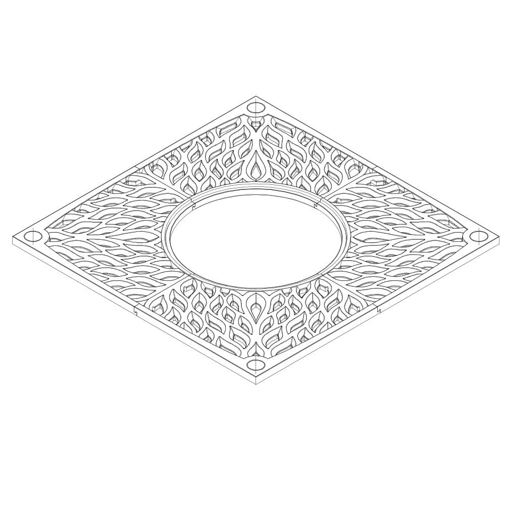 Приствольная решетка для дерева ZKING CRUST 2х2м Черная в Бишкеке фото