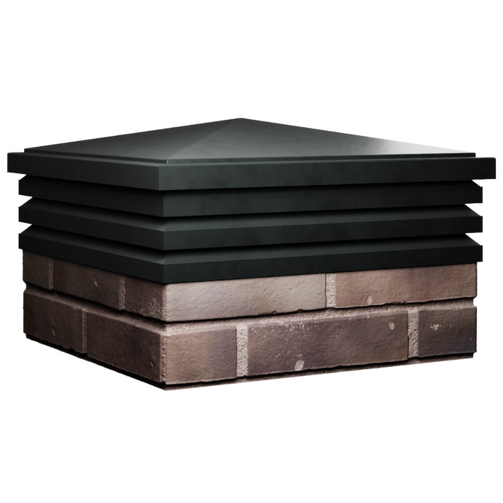 Колпак Zking Бона ХайТек Черный на столб 2х2 кирпича (513х513мм) в Бишкеке фото