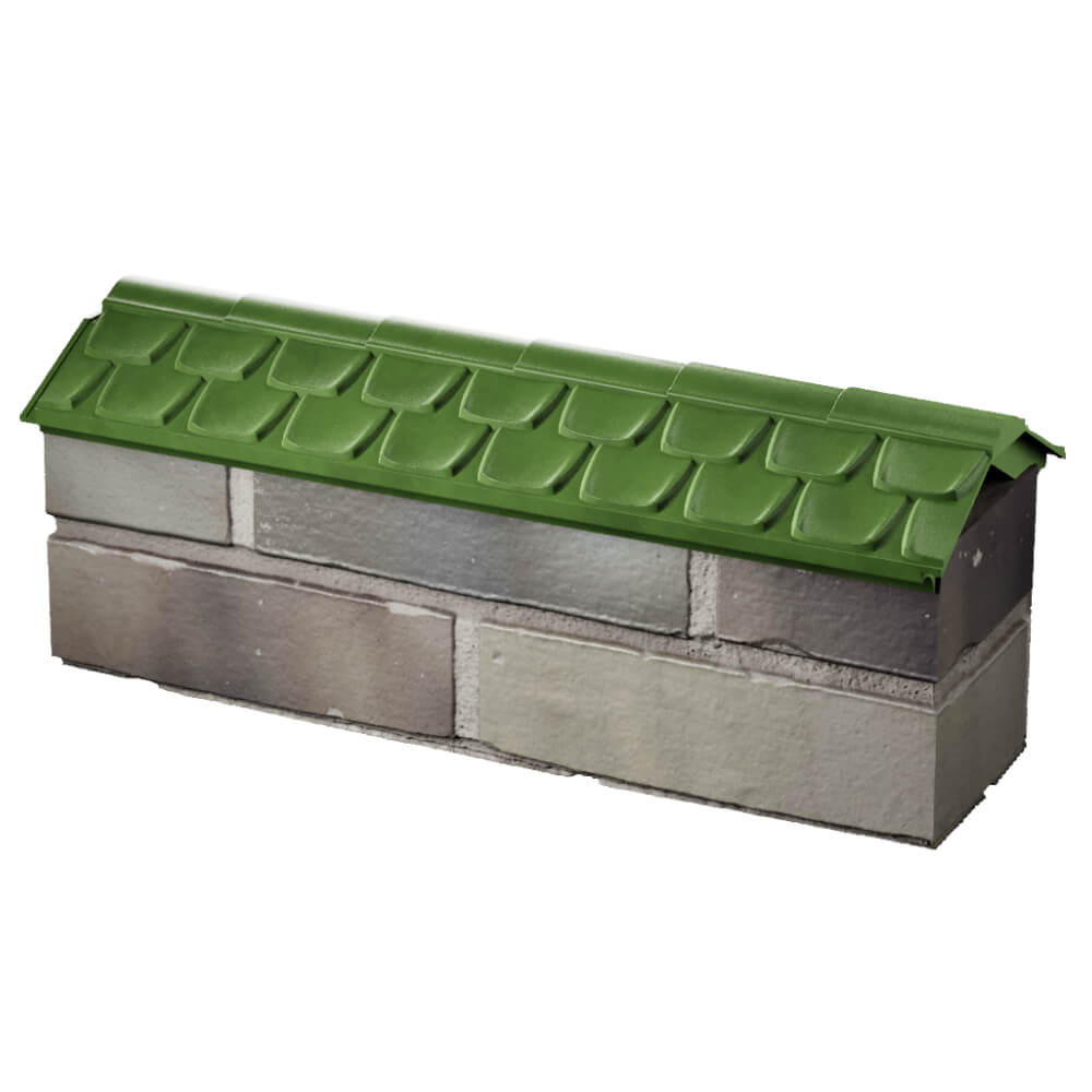 Парапет Zking Эльбрус Зеленый с посадкой на 0.5 кирпича (130мм) в Бишкеке фото