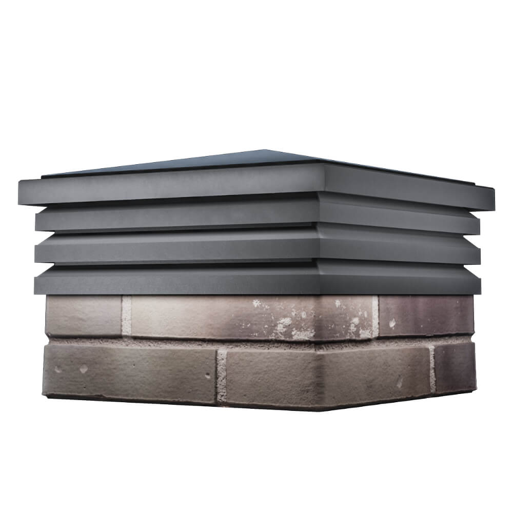 Колпак Zking Бона ХайТек Серый на столб 1.5х1.5 кирпича (385х385мм) в Бишкеке фото