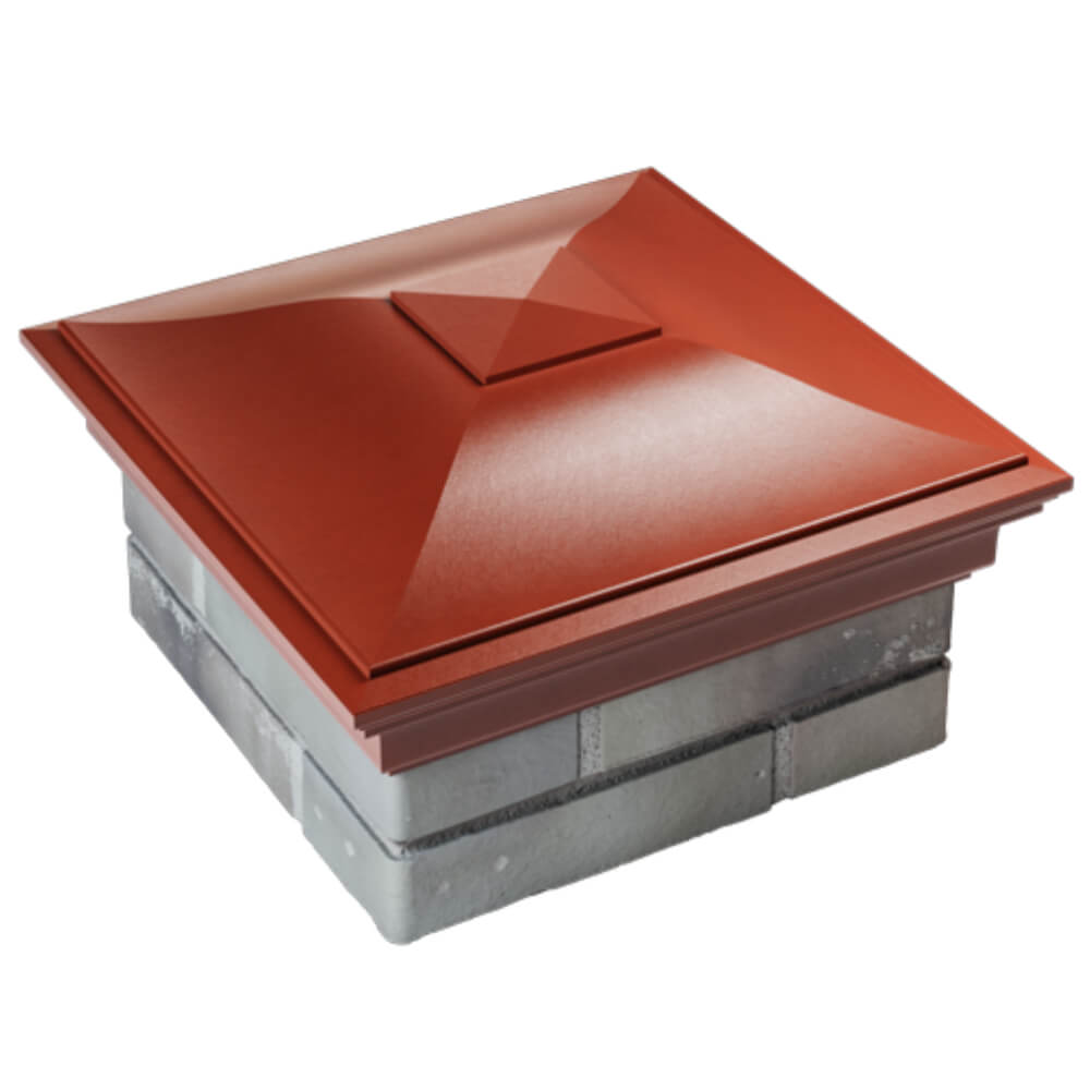 Колпак Zking Монблан Красный на столб 1.5х1.5 кирпича (385х385мм) в Бишкеке фото