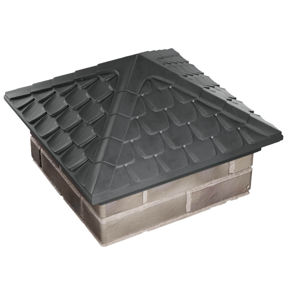 Колпак Zking Эльбрус Серый на столб 1.5х1.5 кирпича (385х385мм) в Бишкеке фото