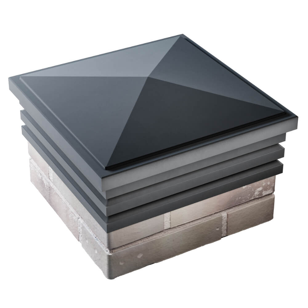 Колпак Zking Бона ХайТек Серый на столб 1.5х1.5 кирпича (385х385мм) в Бишкеке фото