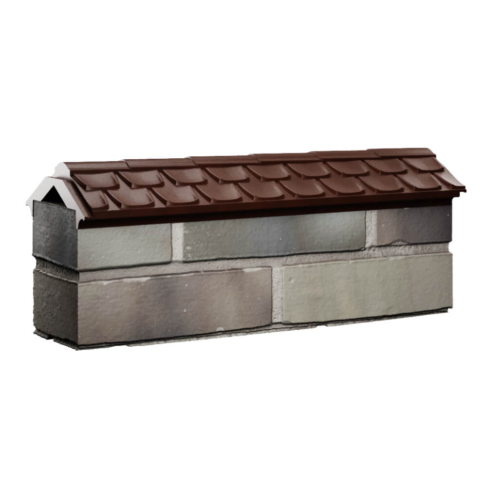 Парапет Zking Эльбрус Коричневый с посадкой на 0.5 кирпича (130мм) Бишкек фото