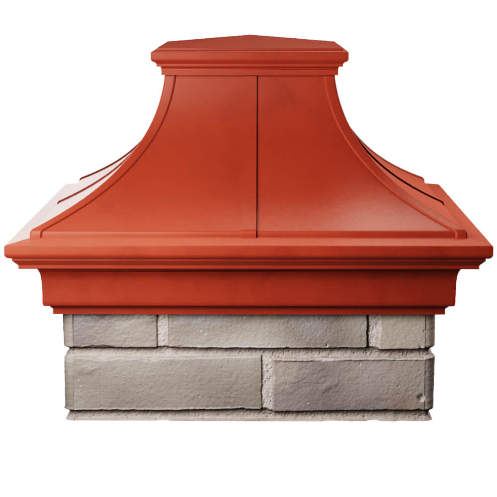 Колпак Zking Монблан Премиум Красный на столб 1.5х1.5 кирпича (385х385мм) Бишкек фото