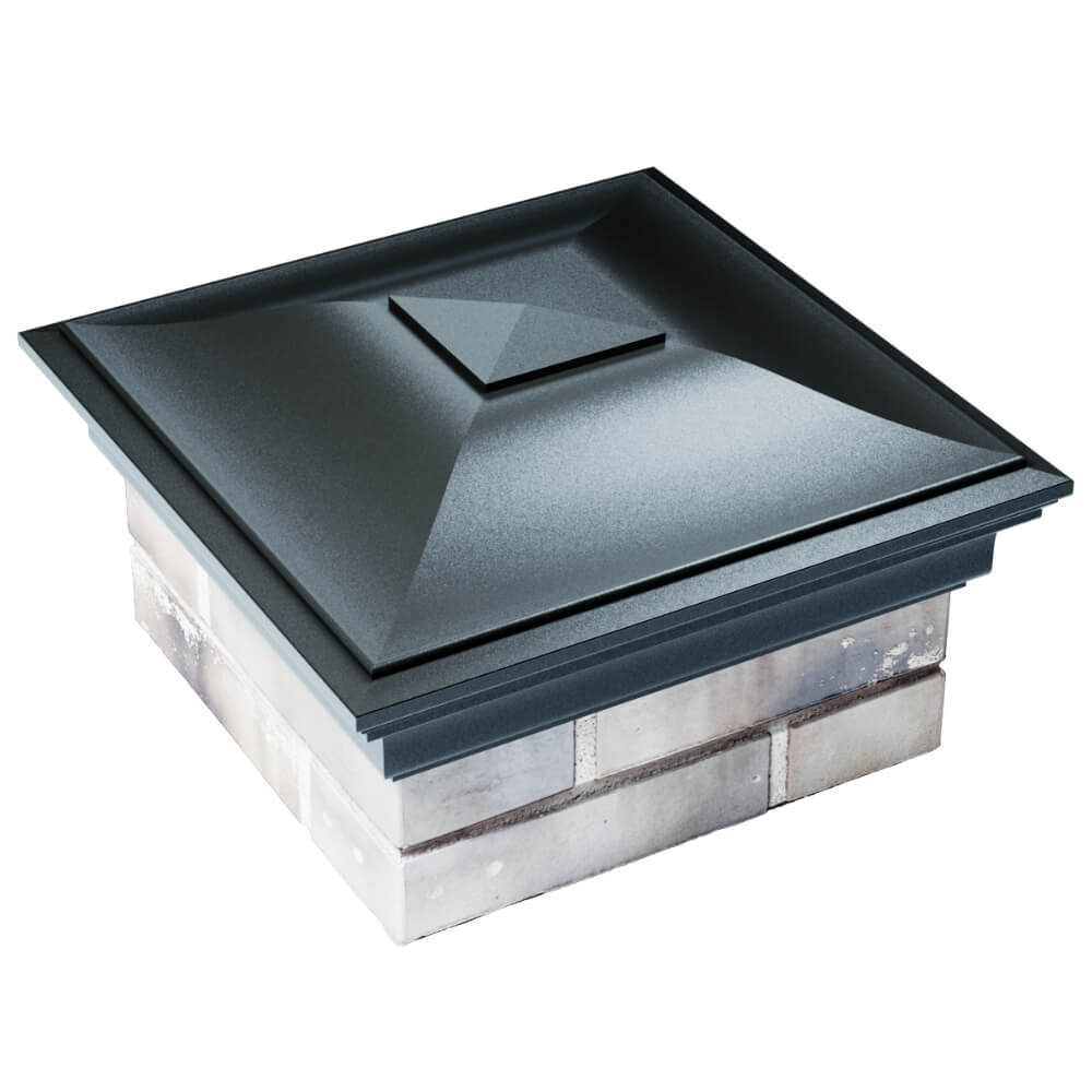 Колпак Zking Монблан Черный на столб 1.5х1.5 кирпича (385х385мм) в Бишкеке фото