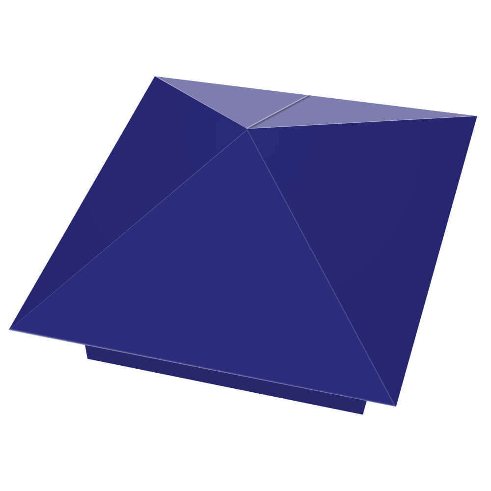 Колпак металлический 400х400мм RAL5002 Синий Ультрамарин заборный Бишкек фото