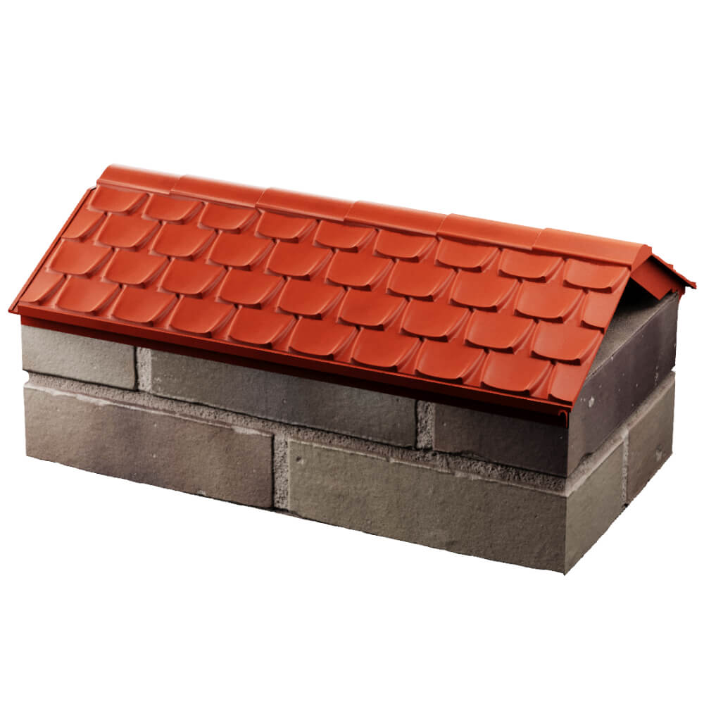 Парапет Zking Эльбрус Красный с посадкой на 1 кирпич (255мм) в Бишкеке фото