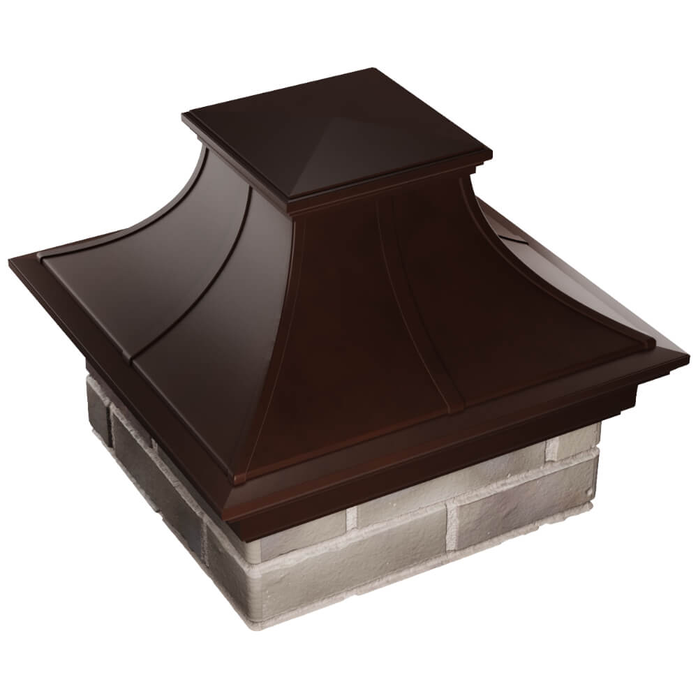 Колпак Zking Монблан Премиум Коричневый на столб 1.5х1.5 кирпича (385х385мм) в Бишкеке фото