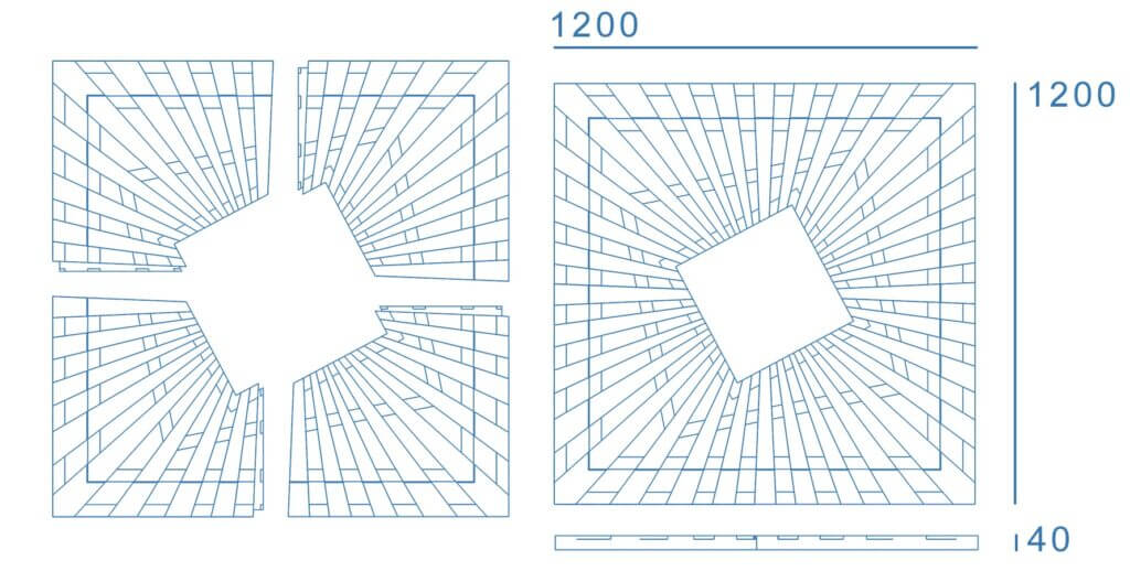 Приствольная решетка для дерева ZKING ATMOSPHERE 1.2х1.2м Черная в Бишкеке фото