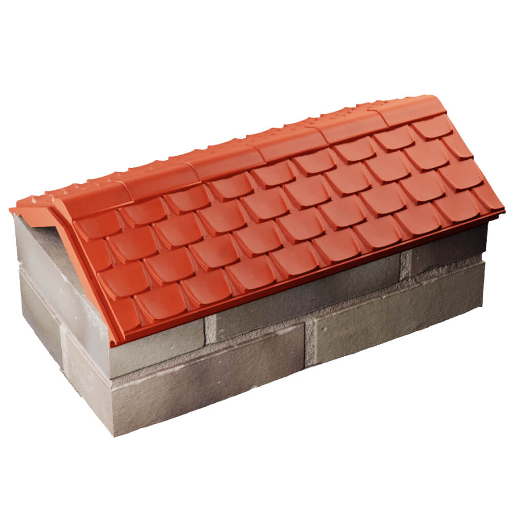 Парапет Zking Эльбрус Красный с посадкой на 1 кирпич (255мм) в Бишкеке фото