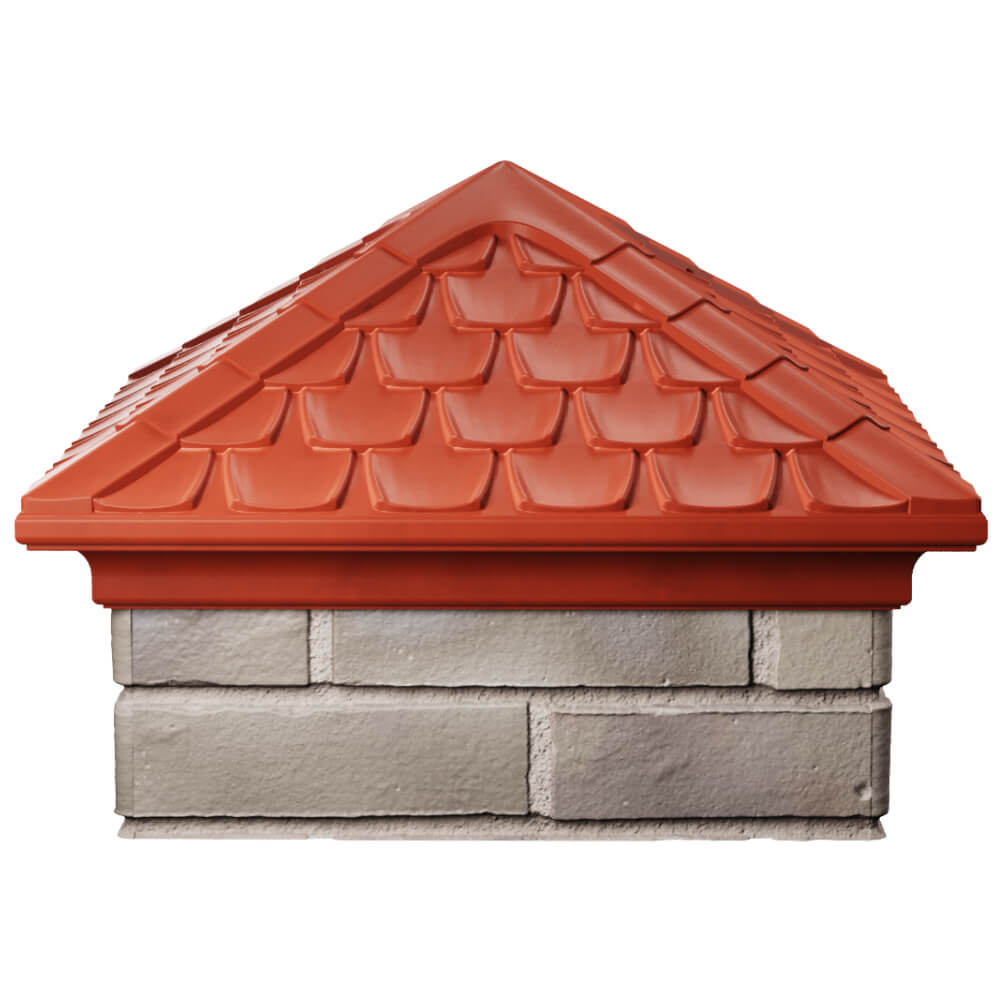 Колпак Zking Эльбрус Красный на столб 1.5х1.5 кирпича (385х385мм) Бишкек фото