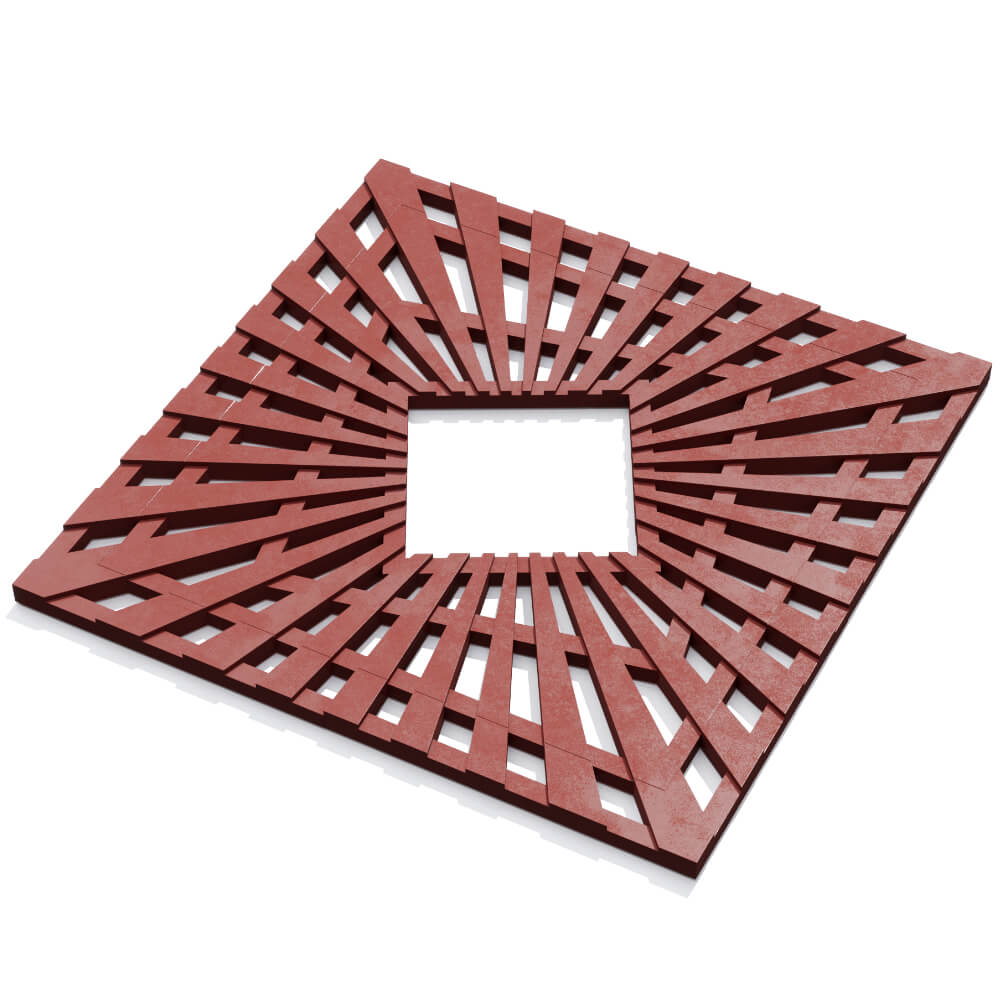 Приствольная решетка для дерева ZKING ATMOSPHERE 1.2х1.2м Красная в Бишкеке фото