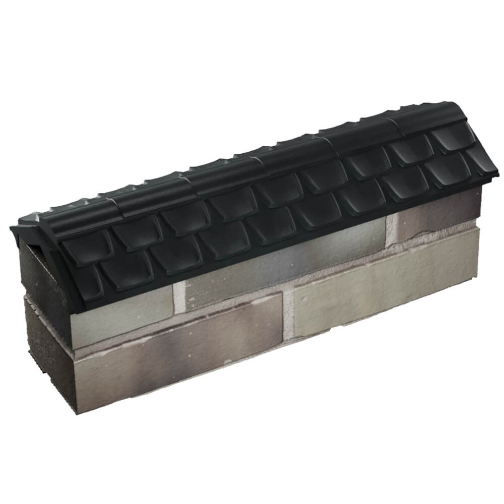 Парапет Zking Эльбрус Черный с посадкой на 0.5 кирпича (130мм) в Бишкеке фото