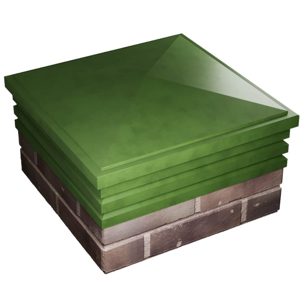 Колпак Zking Бона ХайТек Зеленый на столб 2х2 кирпича (513х513мм) в Бишкеке фото