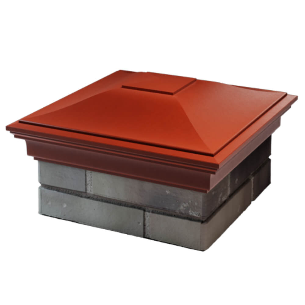 Колпак Zking Монблан Красный на столб 1.5х1.5 кирпича (385х385мм) в Бишкеке фото