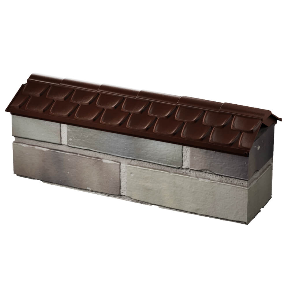 Парапет Zking Эльбрус Коричневый с посадкой на 0.5 кирпича (130мм) в Бишкеке фото