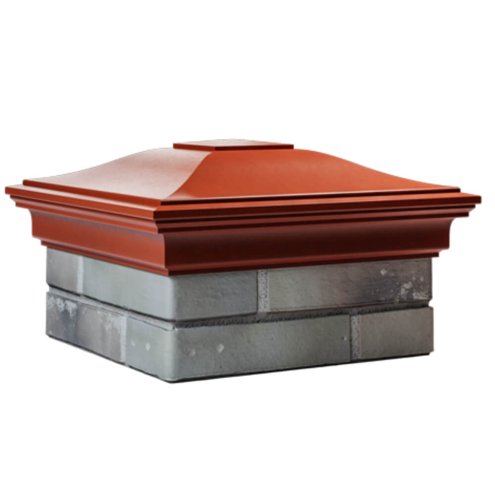 Колпак Zking Монблан Красный на столб 1.5х1.5 кирпича (385х385мм) в Бишкеке фото