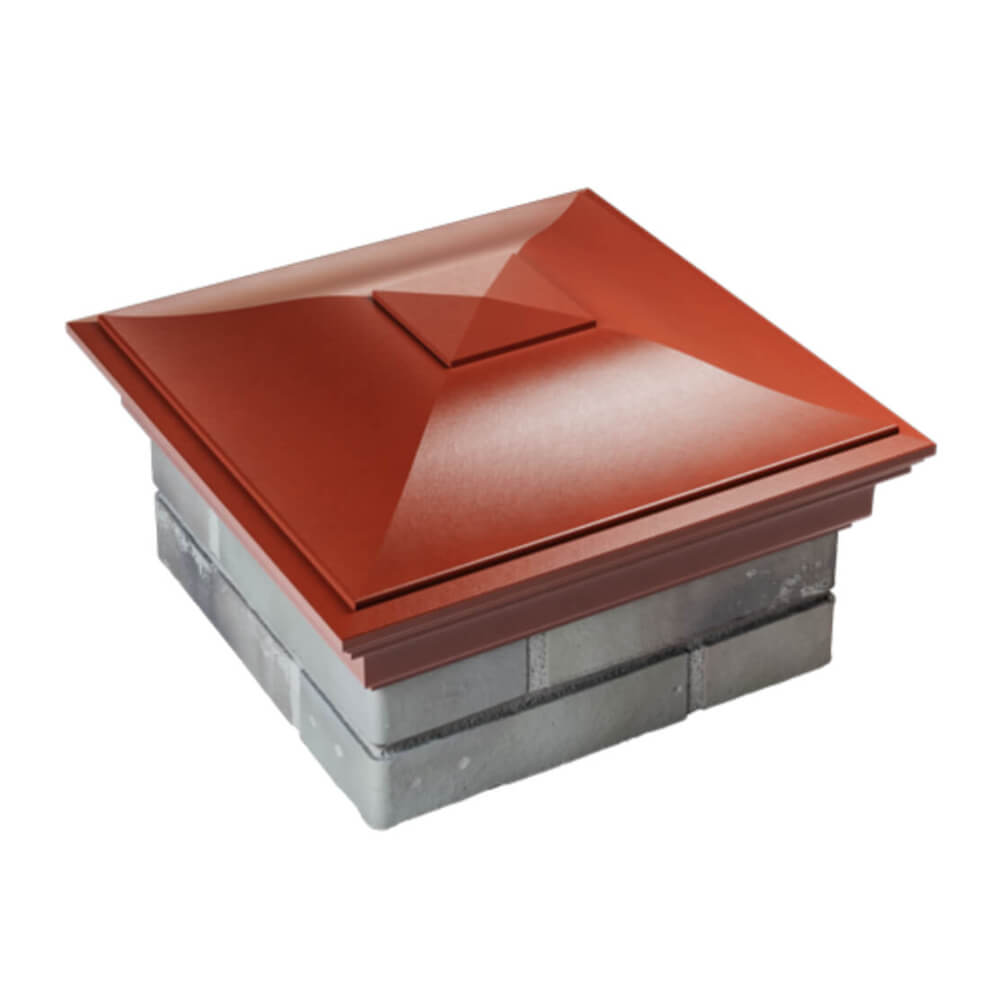 Колпак Zking Монблан Красный на столб 1.5х1.5 еврокирпича 0.7НФ (355х355мм) в Бишкеке фото