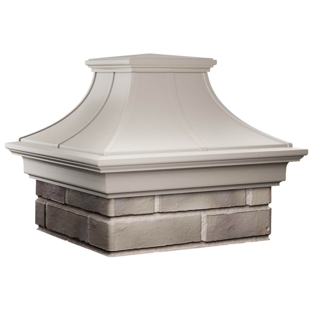 Колпак Zking Монблан Премиум Бежевый на столб 1.5х1.5 кирпича (385х385мм) в Бишкеке фото