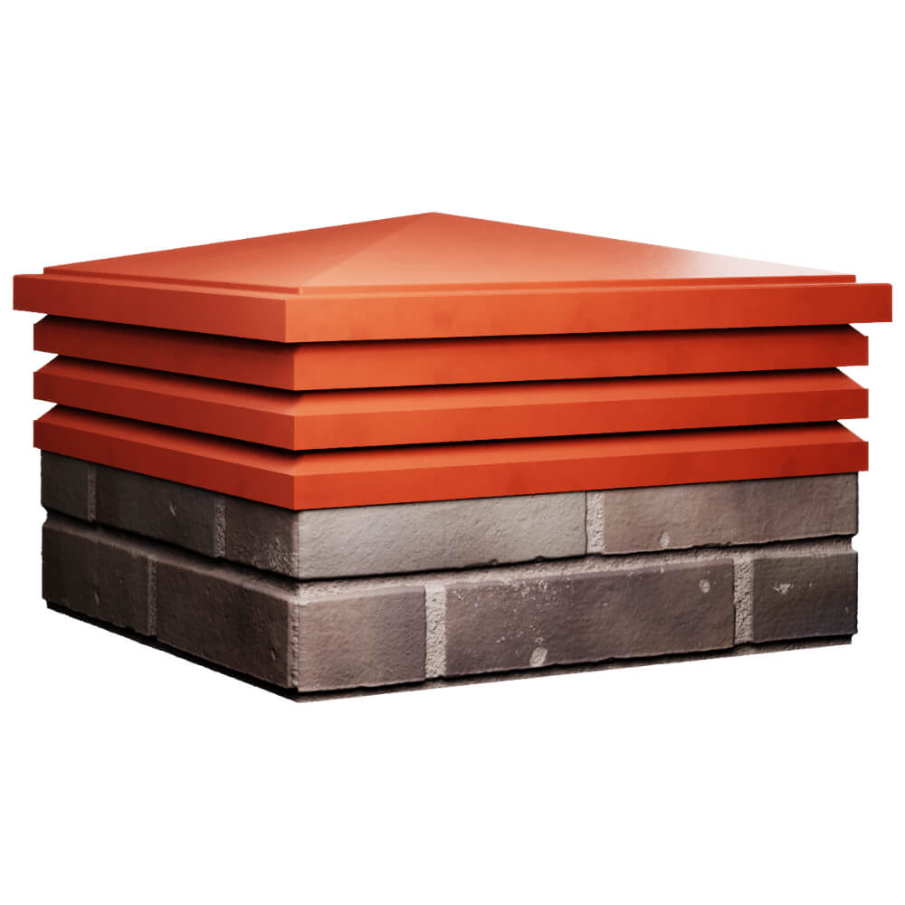 Колпак Zking Бона ХайТек Красный на столб 2х2 кирпича (513х513мм) в Бишкеке фото