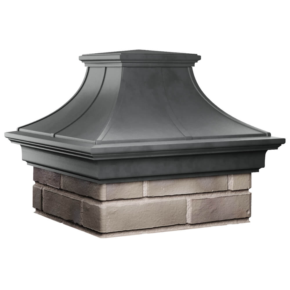 Колпак Zking Монблан Премиум Серый на столб 1.5х1.5 кирпича (385х385мм) в Бишкеке фото