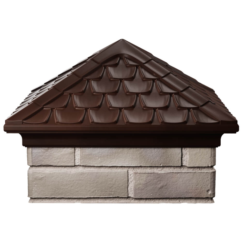 Колпак Zking Эльбрус Коричневый на столб 1.5х1.5 кирпича (385х385мм) Бишкек фото