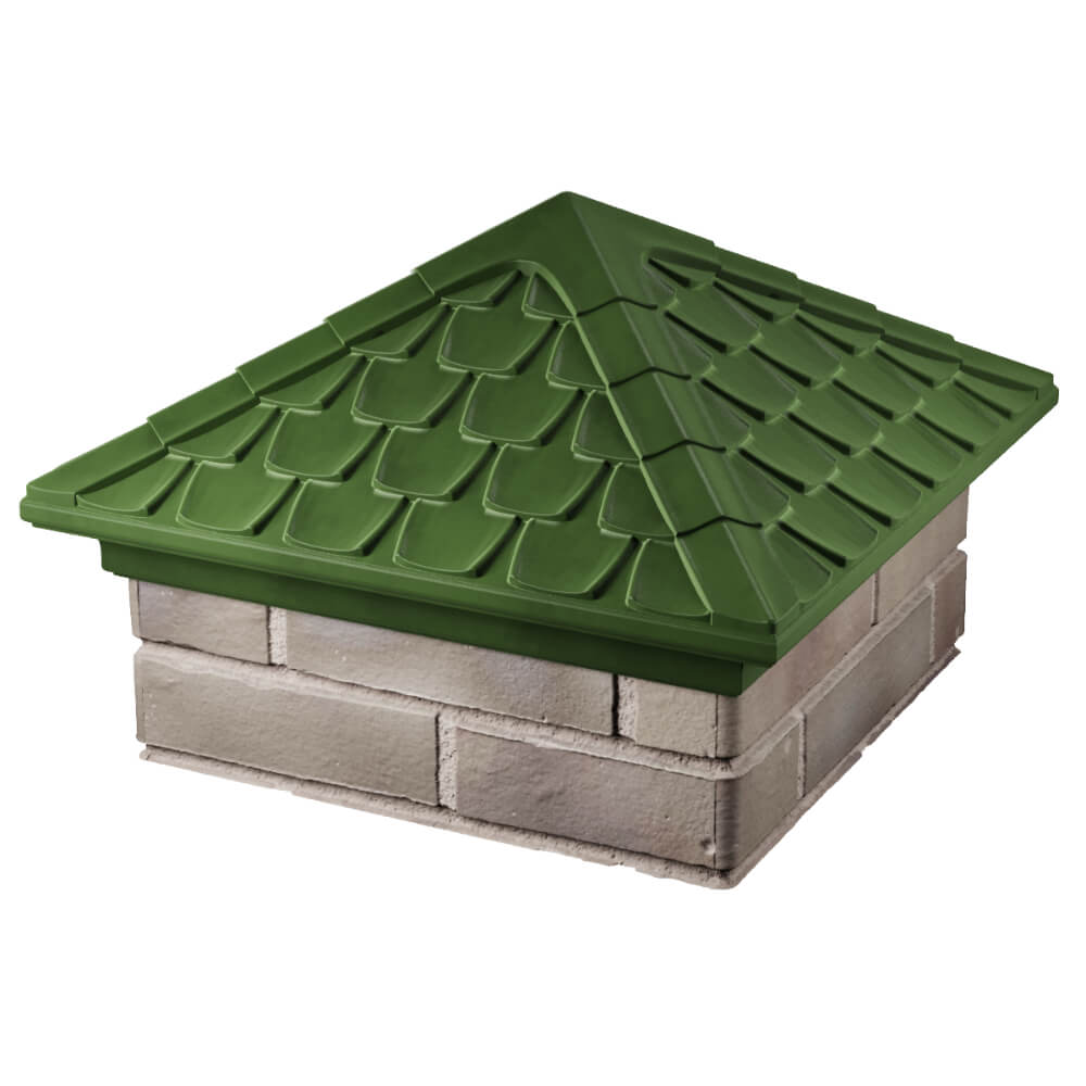 Колпак Zking Эльбрус Зеленый на столб 1.5х1.5 кирпича (385х385мм) в Бишкеке фото