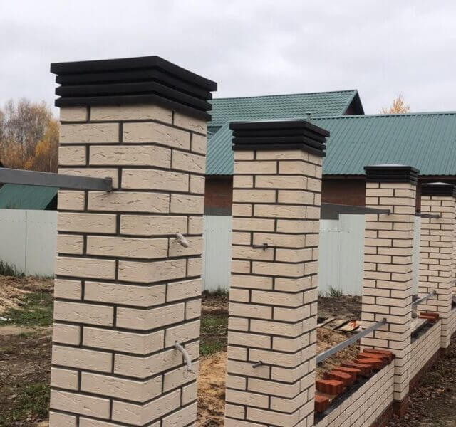 Колпак Zking Бона ХайТек Коричневый на столб 1.5х1.5 кирпича (385х385мм) в Бишкеке фото