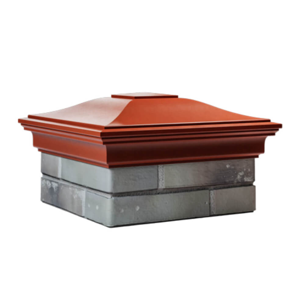 Колпак Zking Монблан Красный на столб 1.5х1.5 еврокирпича 0.7НФ (355х355мм) в Бишкеке фото