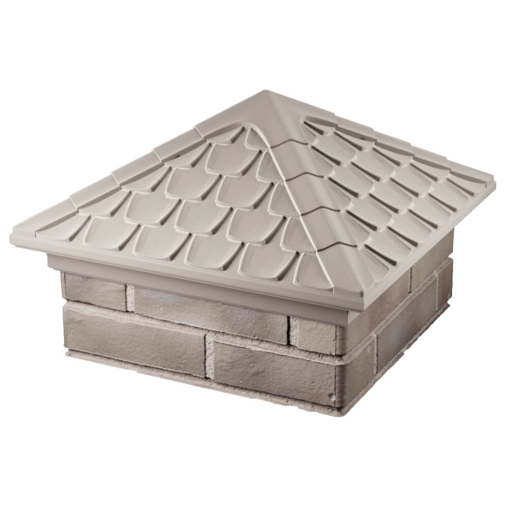 Колпак Zking Эльбрус Бежевый на столб 1.5х1.5 кирпича (385х385мм) в Бишкеке фото