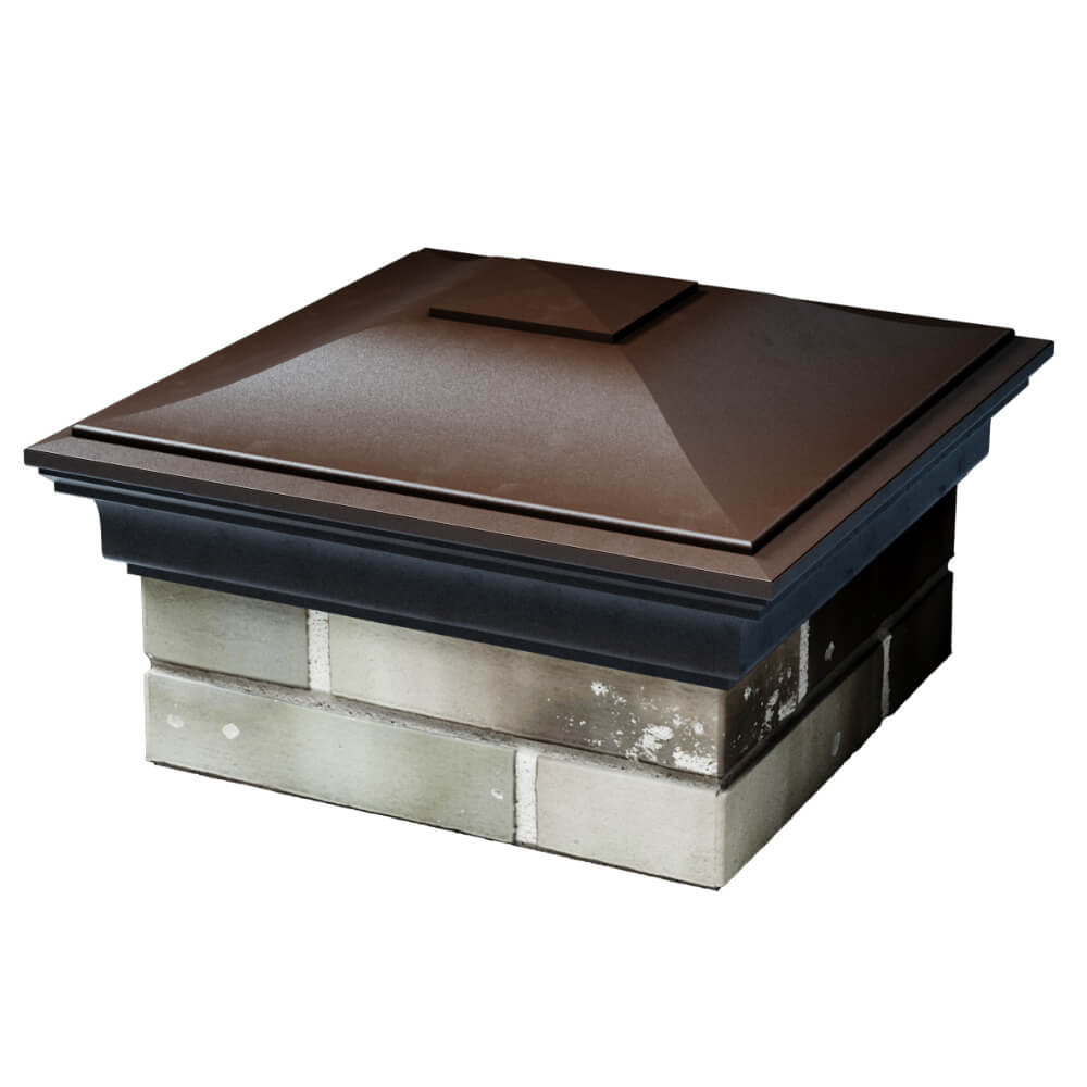 Колпак Zking Монблан Коричневый на столб 1.5х1.5 кирпича (385х385мм) в Бишкеке фото