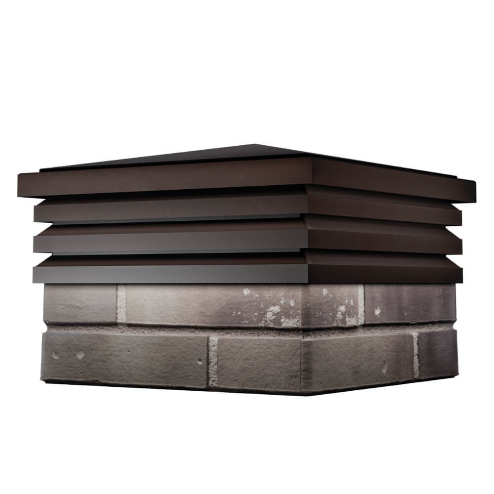 Колпак Zking Бона ХайТек Коричневый на столб 1.5х1.5 кирпича (385х385мм) в Бишкеке фото