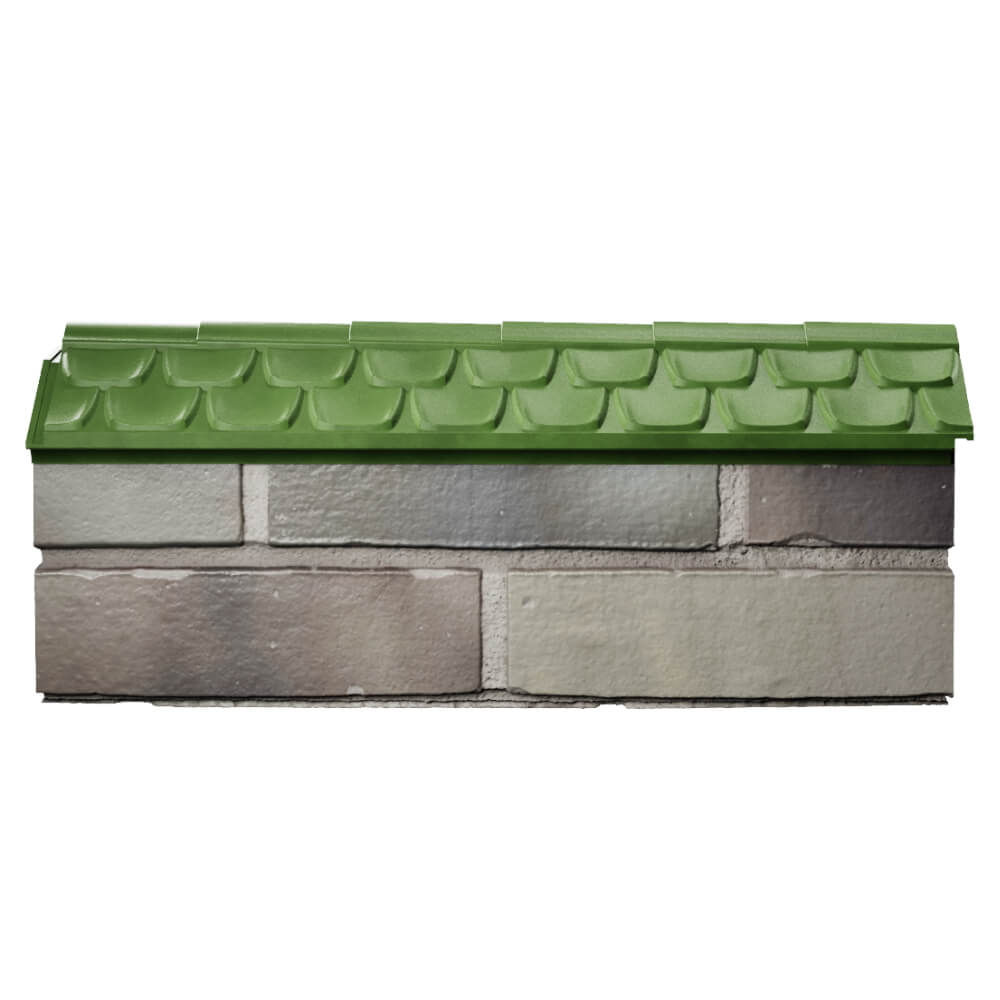 Парапет Zking Эльбрус Зеленый с посадкой на 0.5 кирпича (130мм) в Бишкеке фото