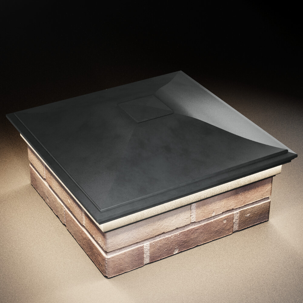 Колпак Zking Монблан Серый на столб 2х2 кирпича (515х515мм) c подсветкой в Бишкеке фото