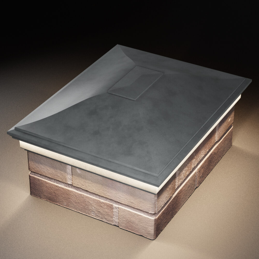 Колпак Zking Монблан Серый на столб 2х1.5 кирпича (515х385мм) c подсветкой в Бишкеке фото