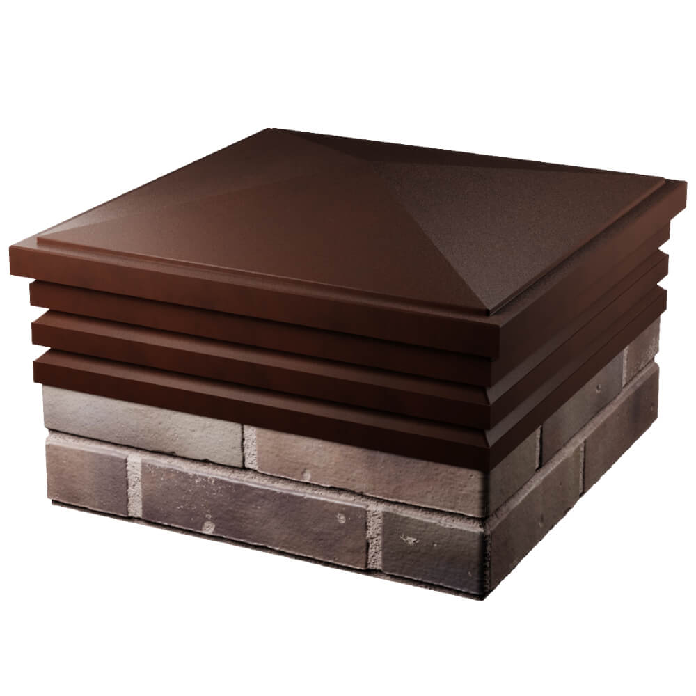 Колпак Zking Бона ХайТек Коричневый на столб 2х2 кирпича (513х513мм) в Бишкеке фото