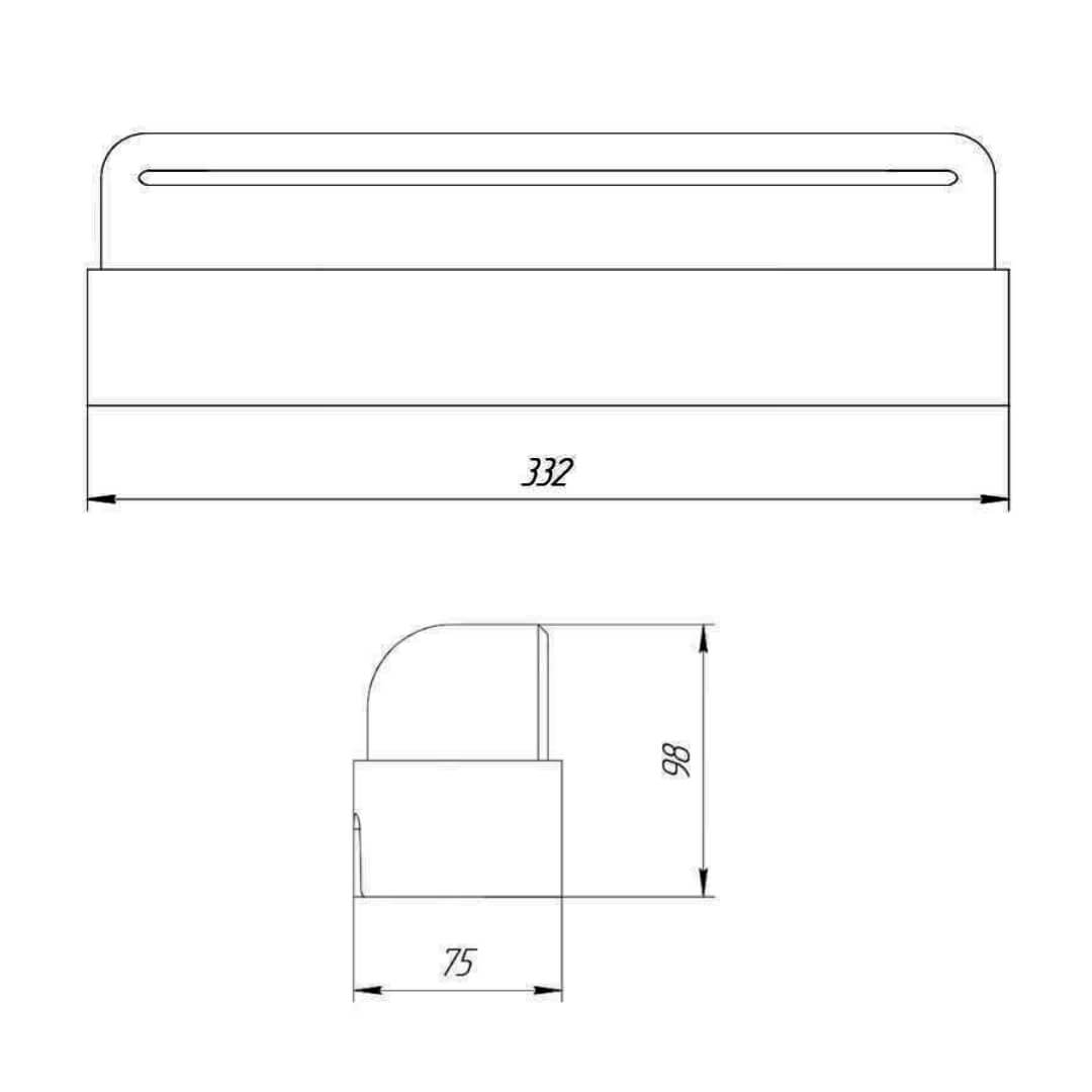 LED Светильник для шаговой плиты STONE Светлая Галька 330х75х98мм в Бишкеке фото
