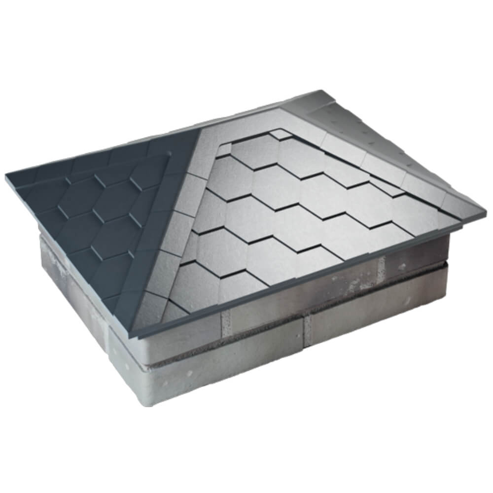 Колпак Zking Эверест Серый на столб 2х1.5 кирпича (520х390мм) Бишкек фото